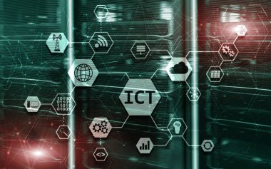 Bilgi ve İletişim Teknolojisi Projesi 2020. Süper bilgisayar Bulanık Arkaplan.