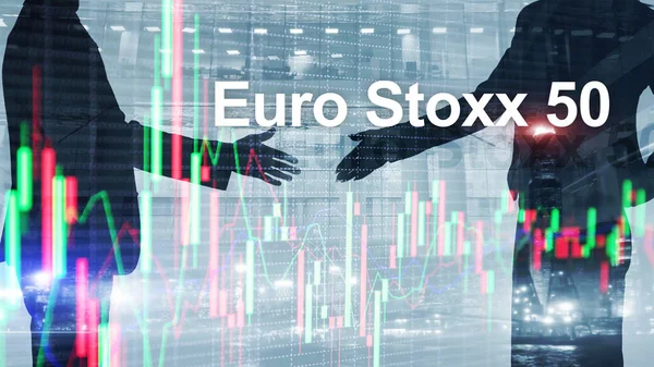 유로 스톡스 50. STOXX50E. Index Eurozone 개념. — 스톡 사진