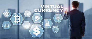Sanal Para Birimi. İş Finans Konsepti 2021.