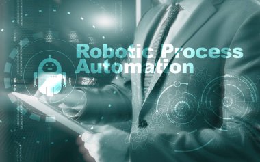 RPA Robotik Süreç Otomasyonu. Ai algoritması İş Analizi.