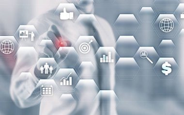 Çift pozlama arkaplanı hakkında Veri Yönetimi Sistemi ve İş Analitiği kavramı.