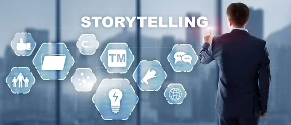 Raccontare storie. Story Telling Business Technology concept 2021. — Foto Stock