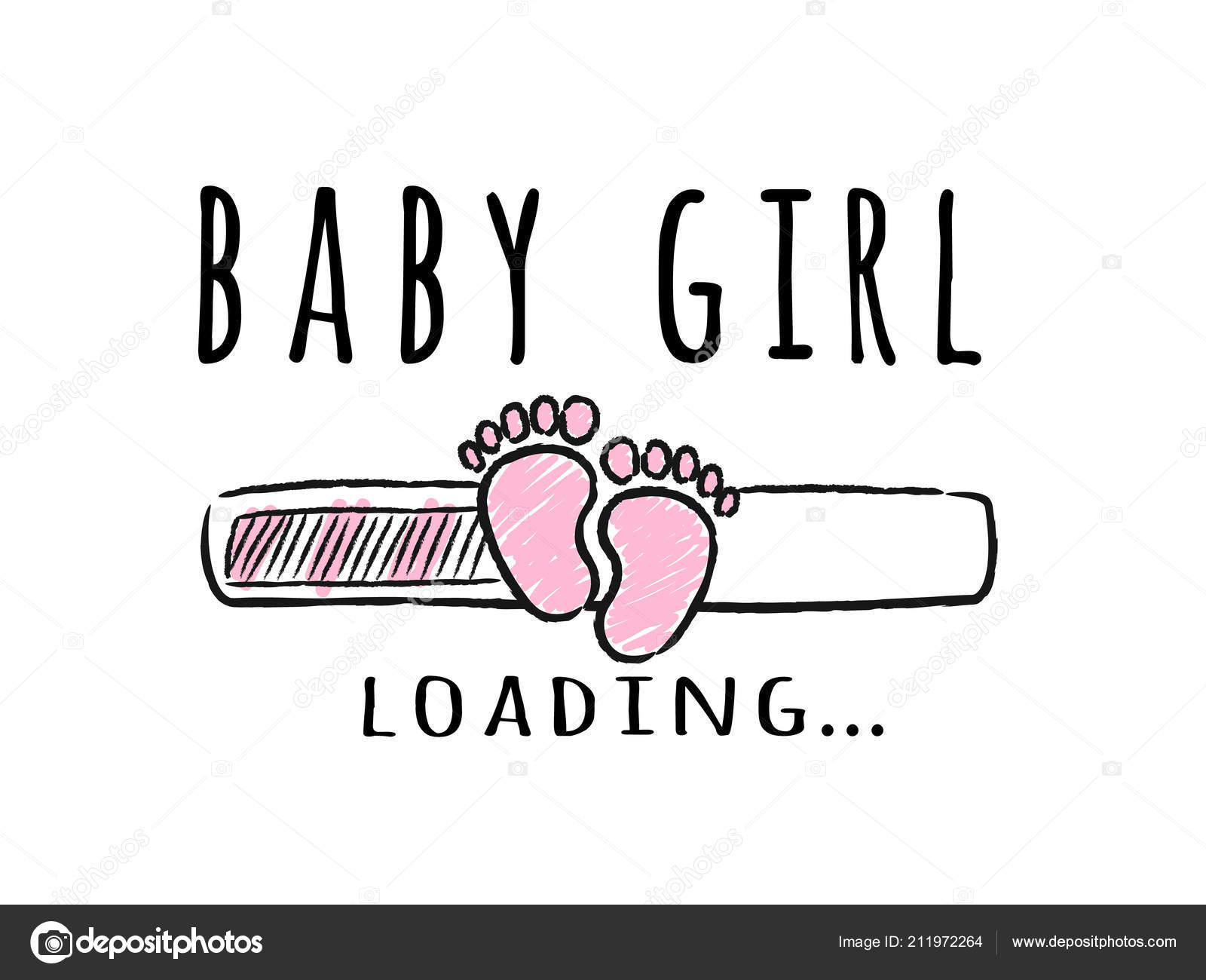 Progress Bar With Inscription Baby Girl Loading And Kid Footprints In Sketchy Style Vector Illustration For T Shirt Design Poster Card Baby Shower Decoration Vector Image By C Shotina Vector Stock Progress Bar With Inscription Baby Girl Loading And Kid Footprints In Sketchy Style Vector Illustration For T Shirt Design Poster Card Baby Shower Decoration Vector Image By C Shotina Vector Stock