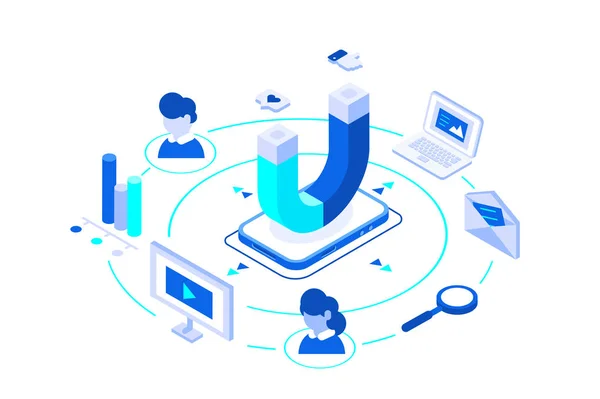 Negócio vetorial de marketing de entrada —  Vetores de Stock