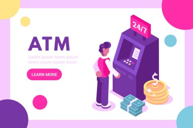 Web sayfası için Konsept Atm