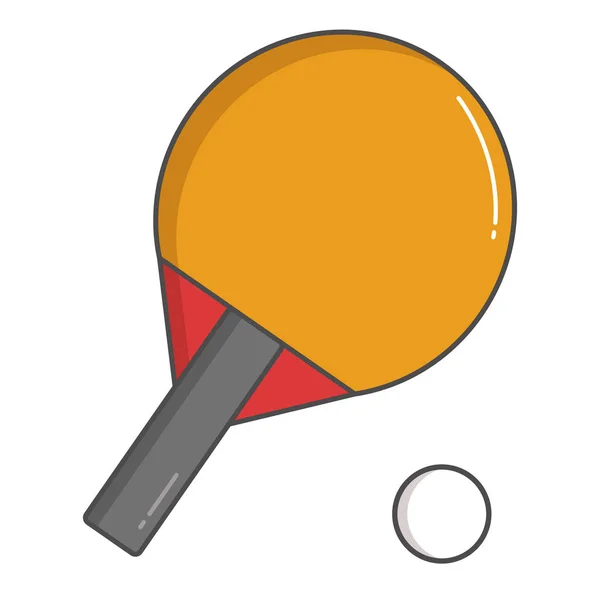 Raquette et balle pour ping-pong — Image vectorielle