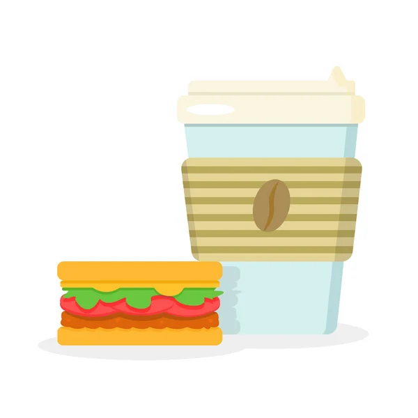 Tasse en papier café à emporter — Image vectorielle