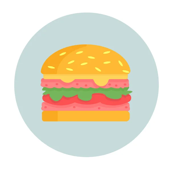 Çift etli hamburger — Stok Vektör