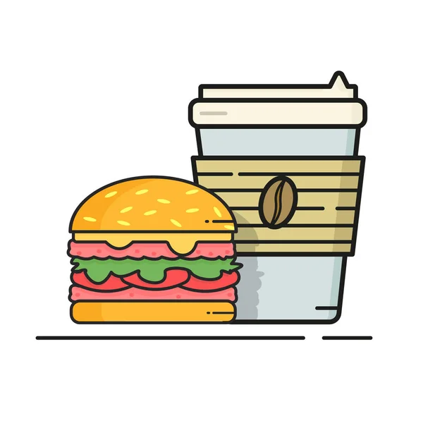 Café fresco para llevar — Vector de stock