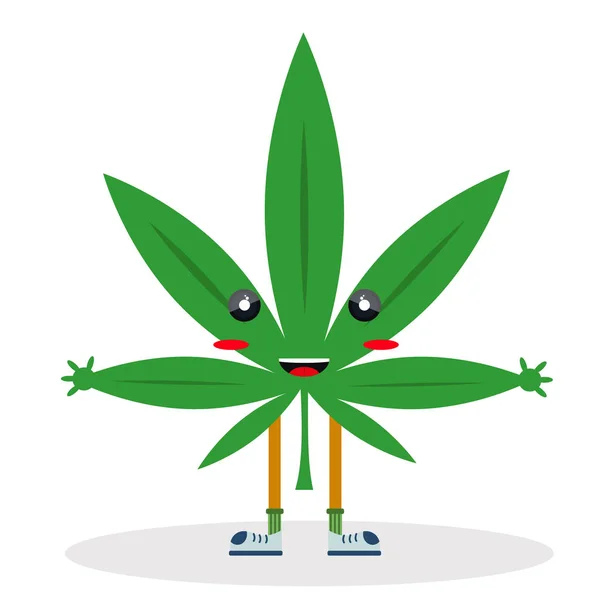 字符绿色大麻 — 图库矢量图片