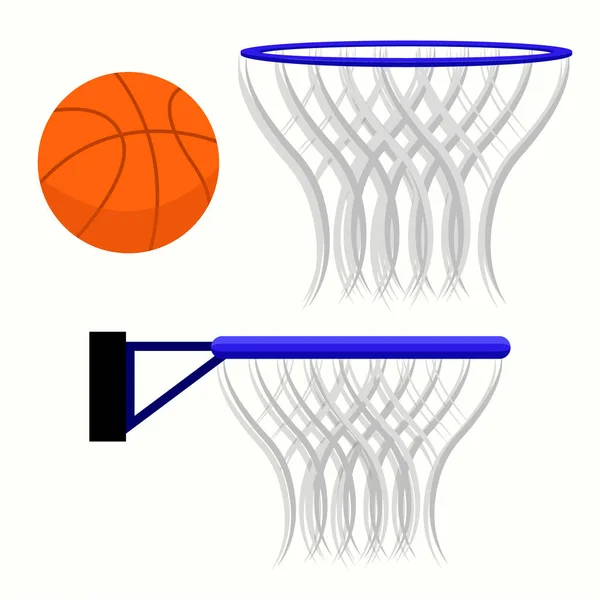 带网的篮球篮 — 图库矢量图片