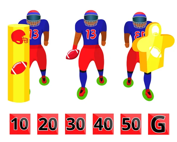 American Football Sport — Stockvektor