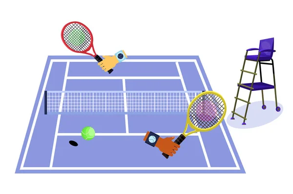 Tennissport eingestellt — Stockvektor