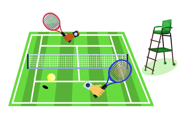 Tennissport eingestellt — Stockvektor