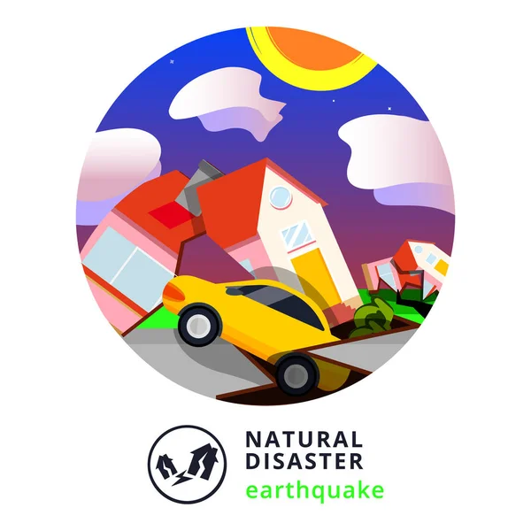 Desastre natural plana — Vetor de Stock