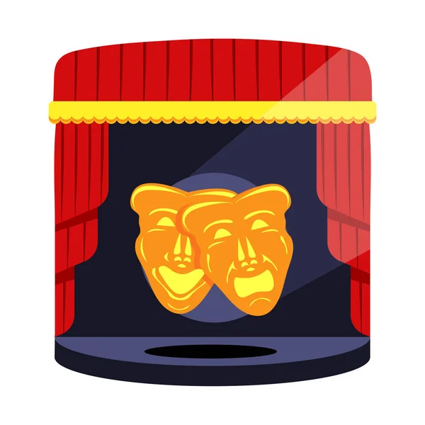 Золото театральних масок — стоковий вектор