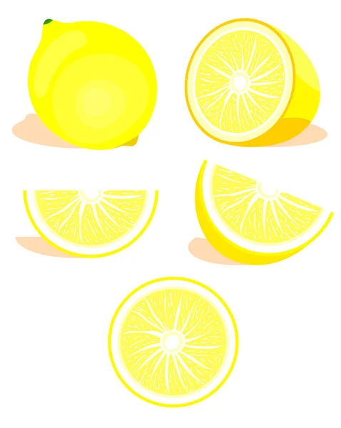 Conjunto de citrinos de limão — Vetor de Stock