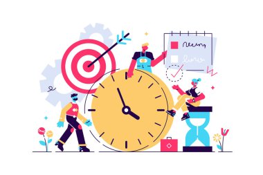 Disiplin vektör çizimi. Minicik. 