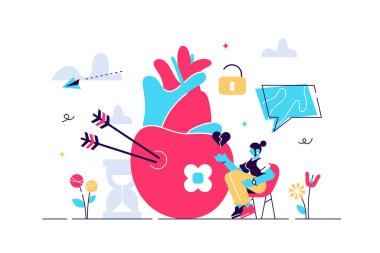 Savunmasız vektör çizimi. Düz