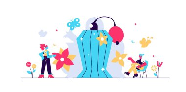 Parfüm vektör çizimi. Minicik. 