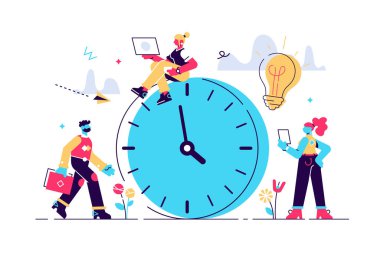 Vektör çizimi, alarmlı saat halkaları 