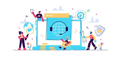 Web sayfası için teknik destek kavramı