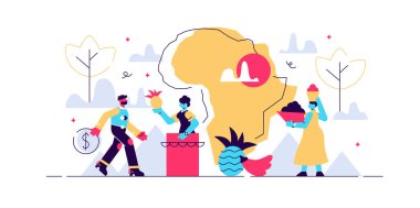 Afrika vektör illüstrasyonu. Minicik. 