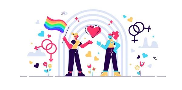 LGBT διανυσματική απεικόνιση. Επίπεδο μικροσκοπικό — Διανυσματικό Αρχείο