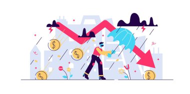 Ekonomik kriz konsepti, küçük