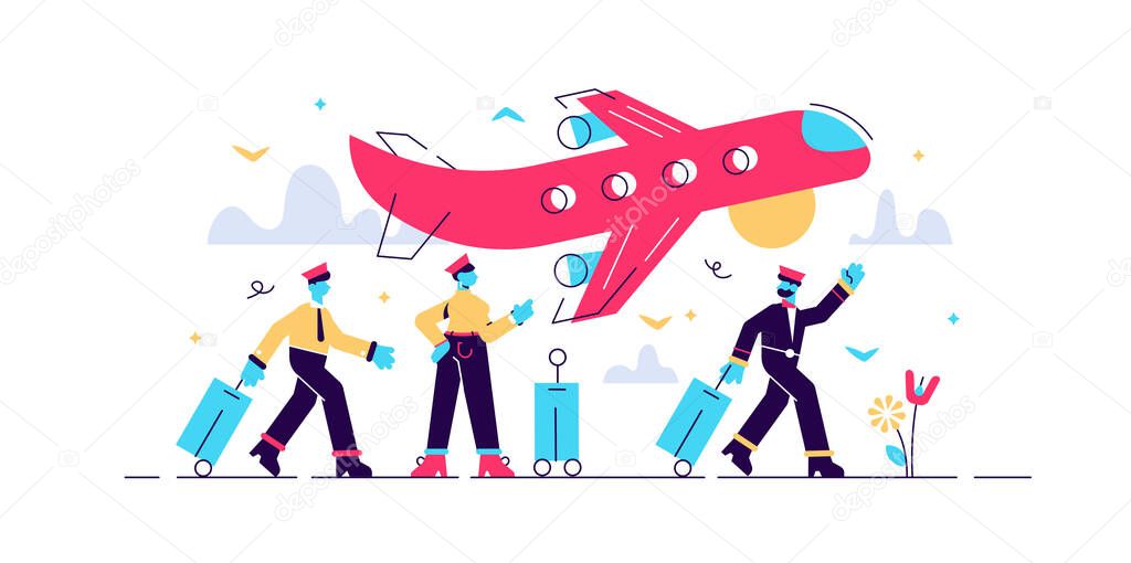 Airline vector illustration. Flat tiny 