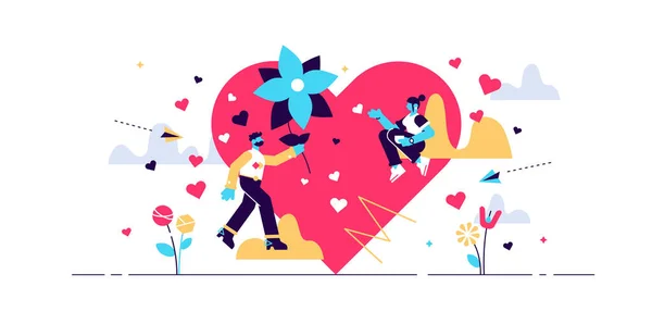 Ilustración del vector del amor. Plano pequeño — Vector de stock