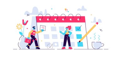 Vektör çizimi planlanıyor. Düz mini 