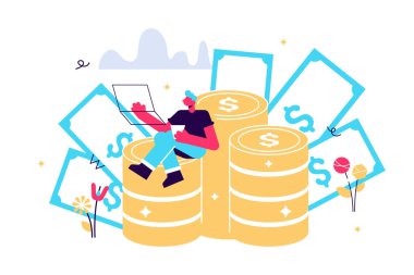 Mutlu Adam 'ın vektör karikatürü 