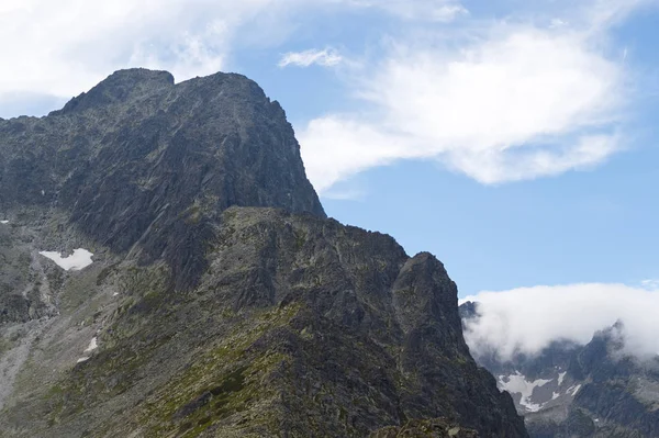 Kuif Toppen Van Tatra Bergen Uitzicht Vanaf Berg Velka Svistovka — Stockfoto