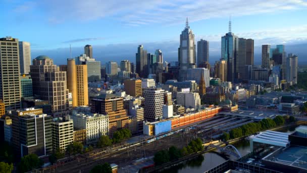 Melbourne Australia Marzo 2018 Grattacieli Commerciali Del Grattacielo Cbd Melbourne — Video Stock