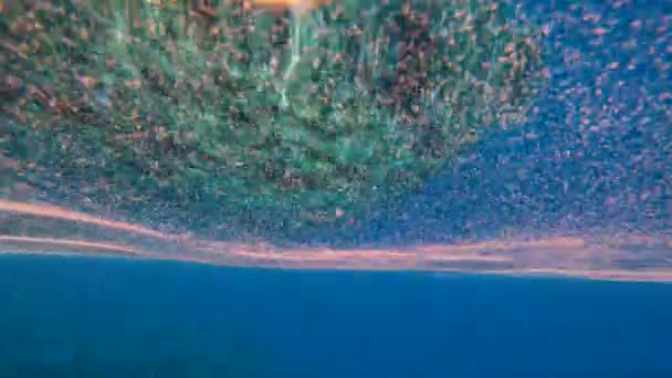 Sedimenti Inquinanti Che Galleggiano Sulla Superficie Dell Oceano Pericolo Ambientale — Video Stock