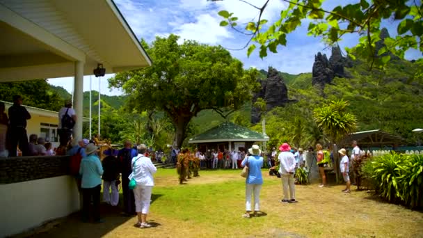 Marquesas Südpazifik März 2018 Ansicht Von Marquesanischen Männlichen Und Weiblichen — Stockvideo