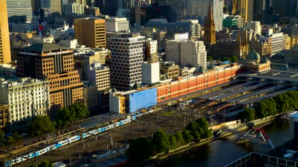 Melbourne Australia Marzo 2018 Melbourne City Commercial Buildings Pauls Cathedral — Vídeos de Stock