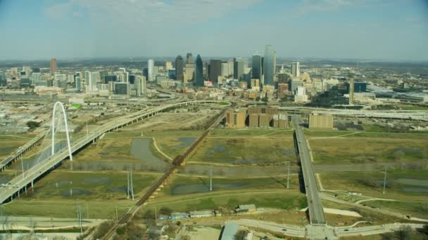 Vista Aerea Del Ponte Margaret Hill Hunt Dell Autostrada Del — Video Stock