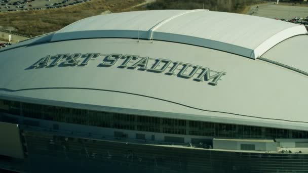 Dallas Březen 2018 Letecký Pohled Atandt Nfl Football Stadium Formálně — Stock video