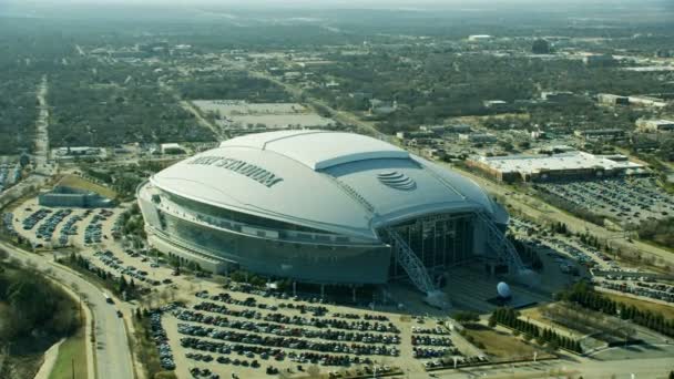 Dallas Marzo 2018 Aérea Del Centro Dallas Nfl Estadio Fútbol — Vídeo de stock