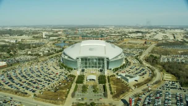 Dallas Maart 2018 Antenne Van Downtown Dallas Nfl Football Stadium — Stockvideo