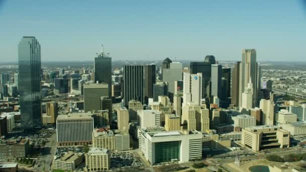 Dallas Mars 2018 Vue Aérienne Des Gratte Ciel Ville Métropolitaine — Video