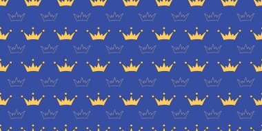 Vektör kron Prenses, Kraliçe, periler ile seamless modeli. Not defteri için kapak şablonları.