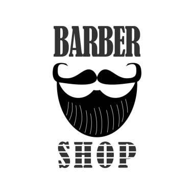 Berber logo tasarımı. Berber yazıt. Vektör çizim.
