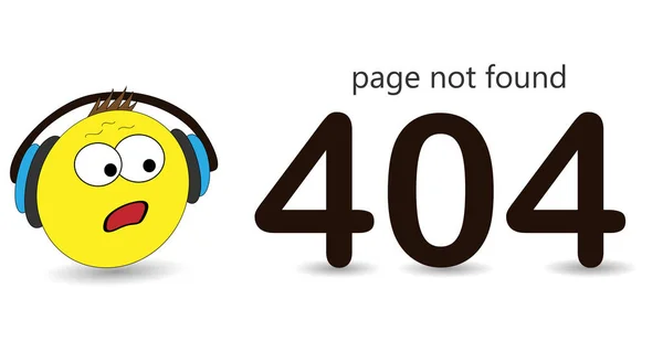 404 Error Page Vector Template Website Surprised Emotion Huh Emotion — Stock Vector