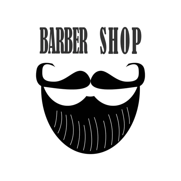 Design Logotipo Barbearia Inscrição Barbeiro Ilustração Vetorial — Vetor de Stock