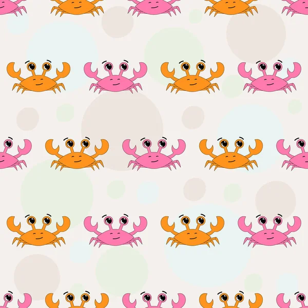 Vektör sorunsuz yengeç desen çizim. Tekstil baskı.