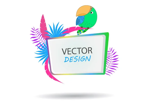 Banner Vectorial Con Loro Marco Para Texto Con Carácter Marco — Vector de stock