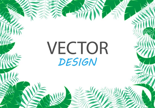 Trendy Tropical Leaves Vector Design Bannières Vectorielles Conception Cadre Pour — Image vectorielle